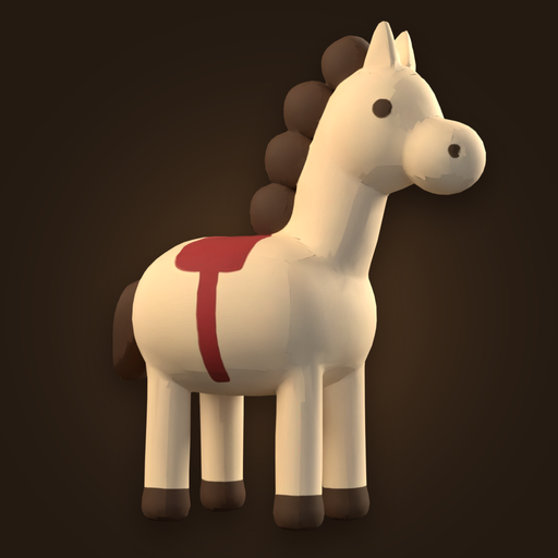 The Hele app icon at 180 px: the drawn music box on a dark ground