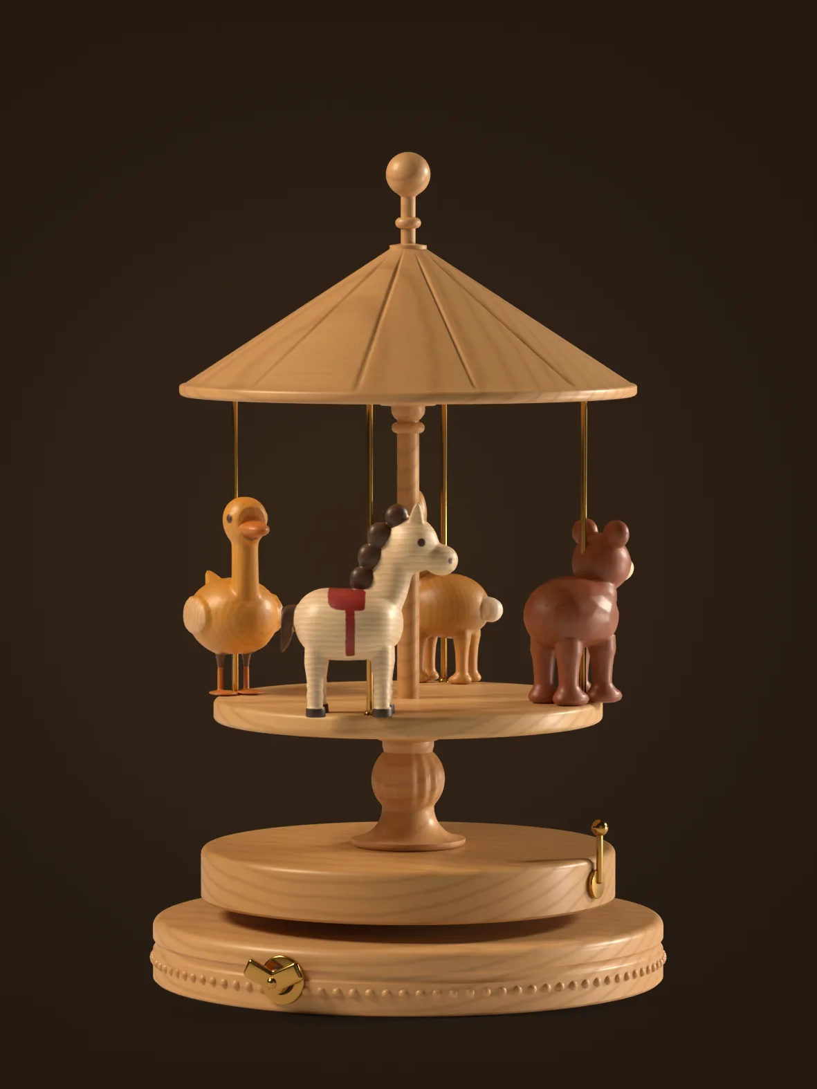 The same music box in the app, portrait framing
